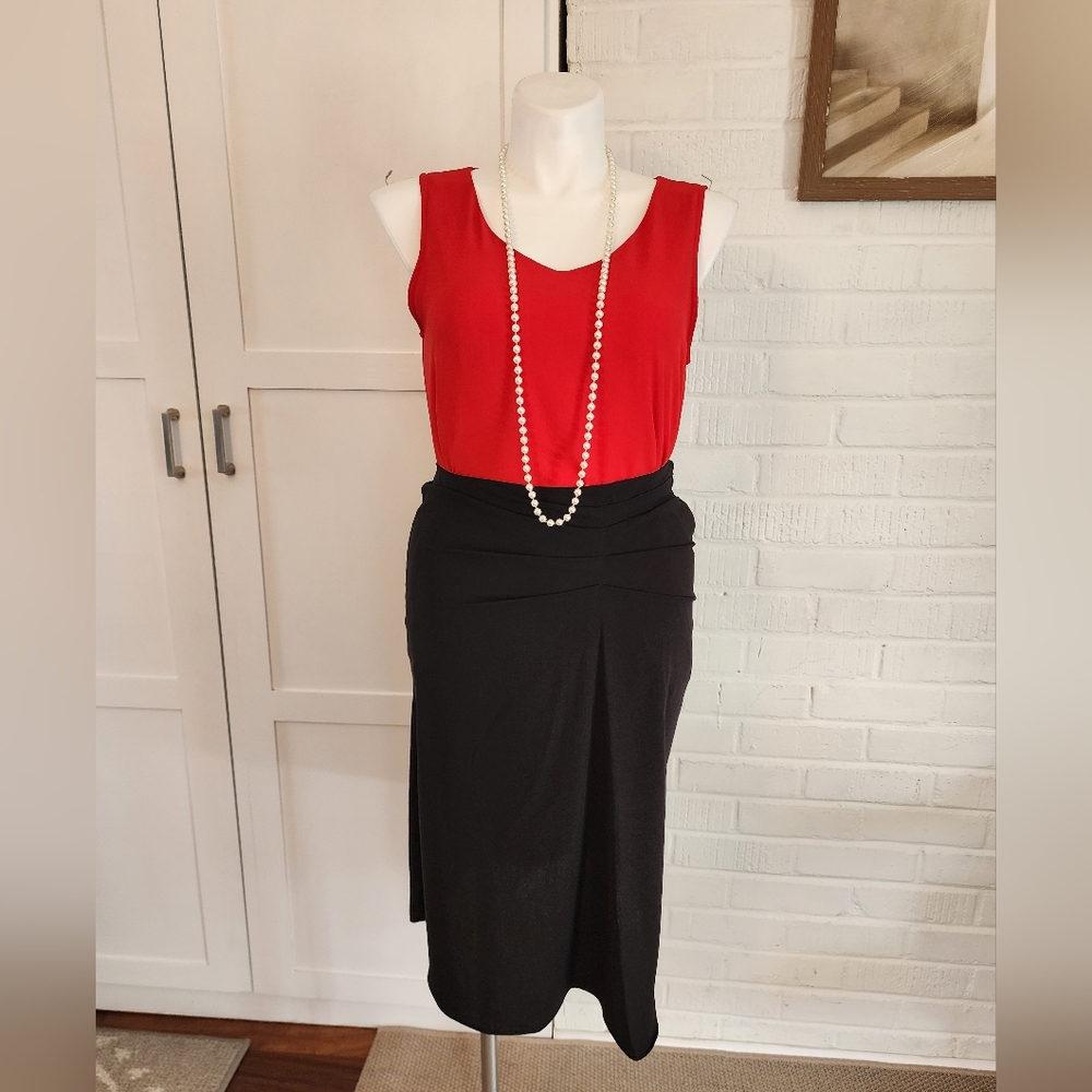 Nine West Black Pencil Skirt Size Medium Career Office Chic